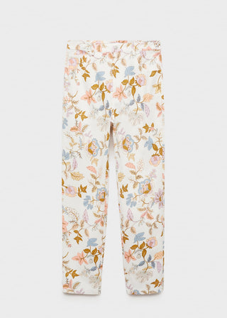 Pantalón Recto con Estampado Floral