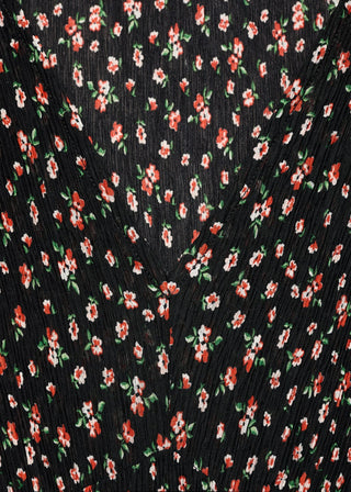 Vestido Manga Corta con Estampado Floral