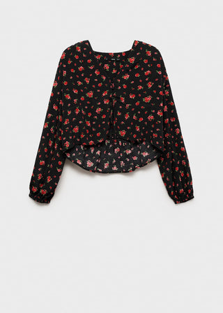 Blusa con Volante Estampado Floral