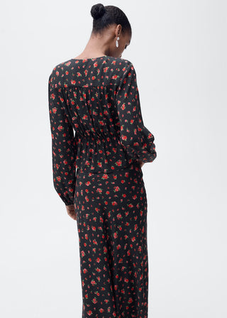 Blusa con Volante Estampado Floral