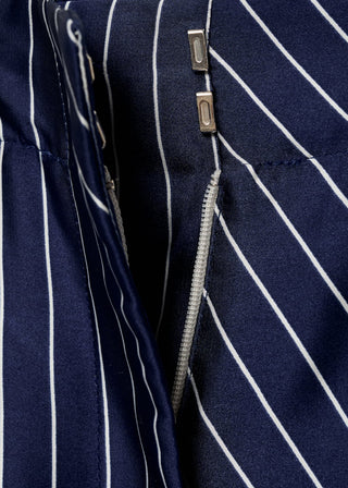Pantalón Recto con Rayas Combinadas