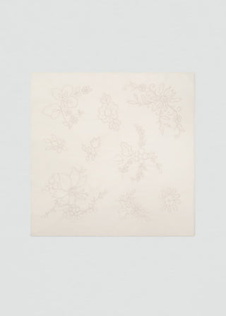 Pañuelo de Algodón Bordado Floral
