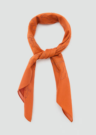 Pañuelo de Algodón Bordado Floral