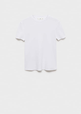 Camiseta Manga Corta Entallada de Algodón