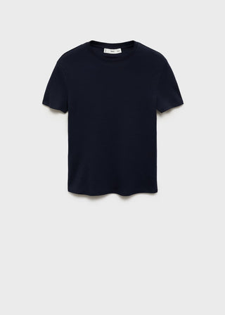 Camiseta Manga Corta Entallada de Algodón