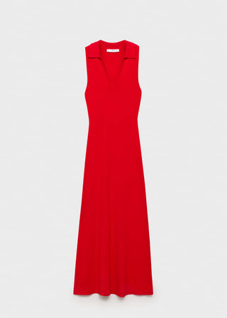 Vestido Midi de Punto con Solapas