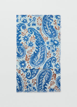 Pañuelo de Lino con Estampado Paisley