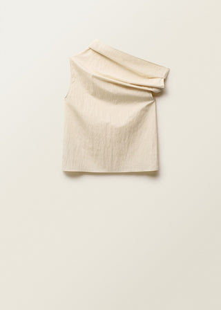 Blusa Cuello Asimétrico de Algodón