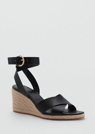 Sandalias de Tacón con Tiras Cruzadas