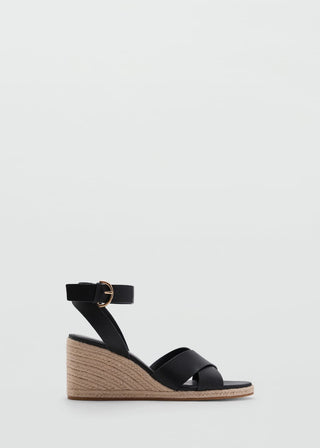 Sandalias de Tacón con Tiras Cruzadas