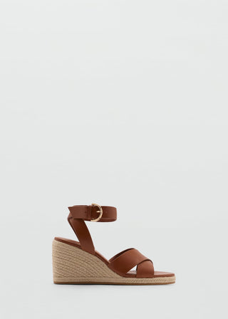 Sandalias de Tacón con Tiras Cruzadas