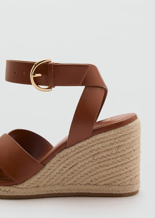 Sandalias de Tacón con Tiras Cruzadas