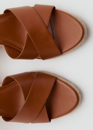 Sandalias de Tacón con Tiras Cruzadas