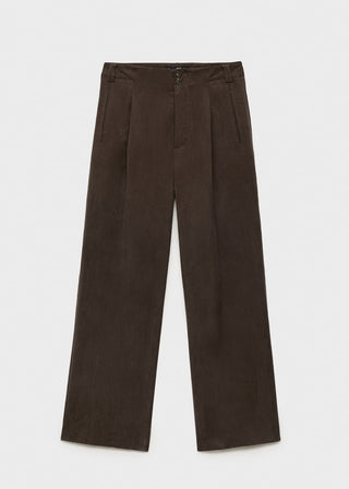 Pantalón Recto con Pinzas Delanteras