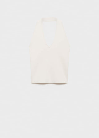 Blusa Halter de Punto Canalé