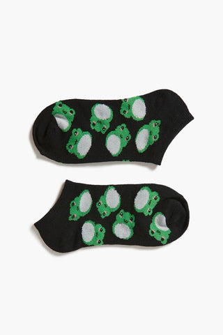 Calcetines Tobilleros con Estampado de Ranas