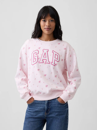 Sudadera Oversized Cuello Redondo con Logo