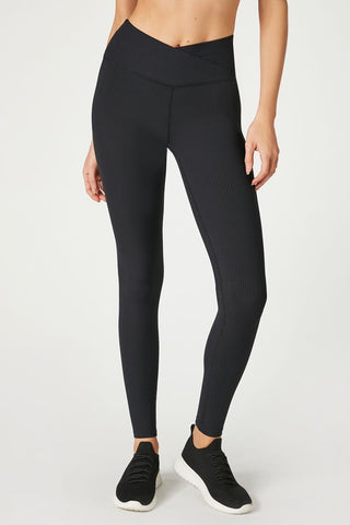 Legging Talle Alto de Punto Acanalado