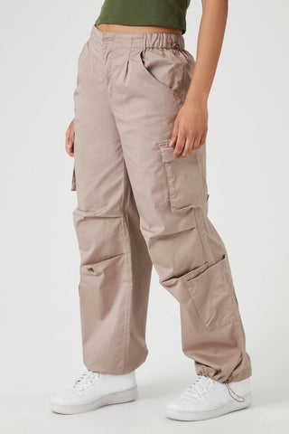 Pantalón Cargo Talle Alto con Bolsillos