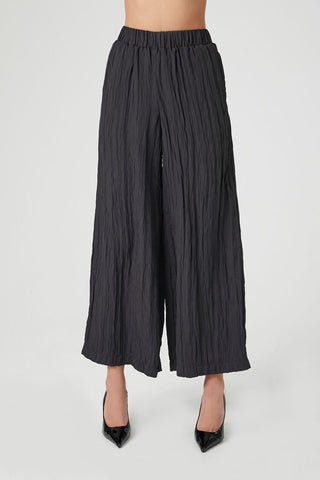 Pantalón Culotte Microplisado Arrugado