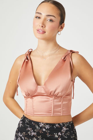 Top Tipo Corsé con Satin