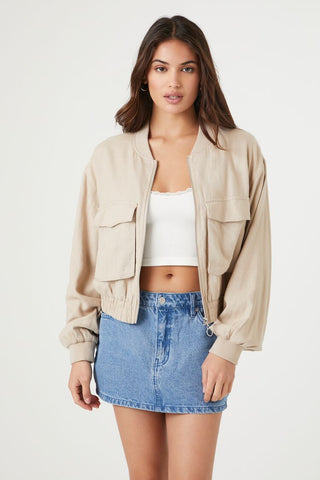 Jacket Bomber con Bolsillos