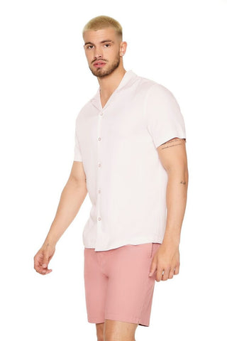 Camisa Manga Corta Cuello Cubano