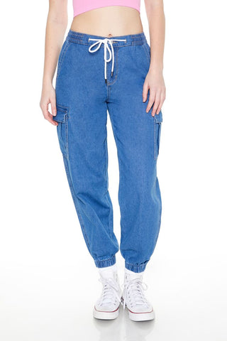 Jogger Denim con Cintura Elástica