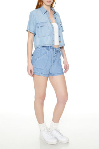 Short Denim con Cintura Elástica