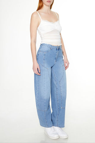 Jeans Talle Alto con Bolsillos