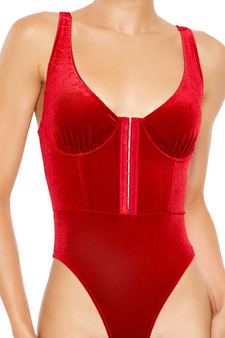 Body Lencero Bustier de Terciopelo