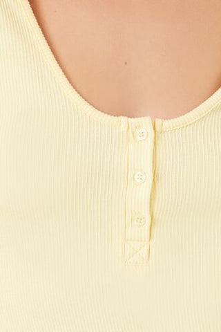 Top Henley de Punto Acanalado