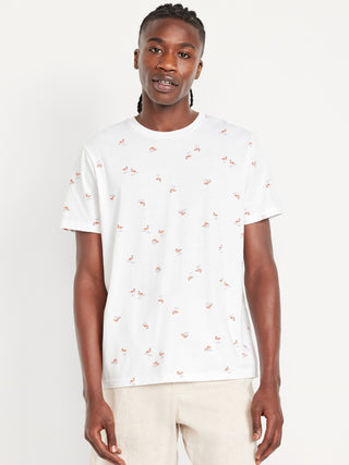 Camiseta Manga Corta de Algodón con Estampado.