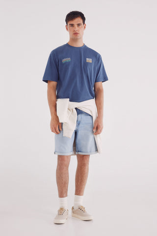 Short Denim con Detalle Dobladillo