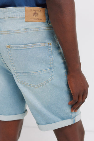 Short Denim con Detalle Dobladillo