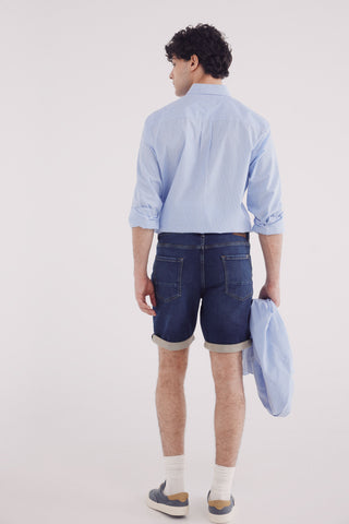 Short Denim con Detalle Dobladillo