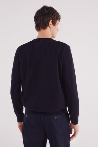 Sudadera Cuello Redondo con Logo Bordado