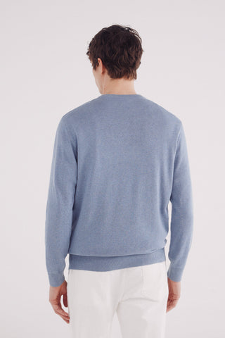 Sudadera Cuello Redondo con Logo Bordado