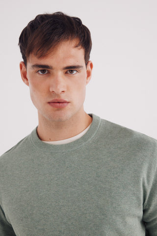 Sudadera Cuello Redondo con Logo Bordado