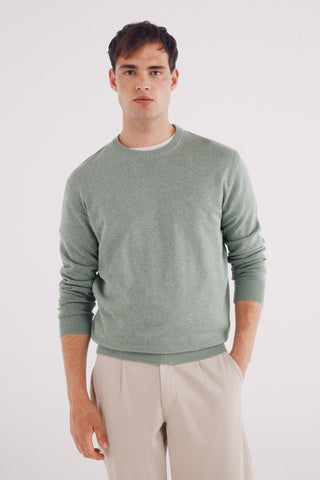 Sudadera Cuello Redondo con Logo Bordado