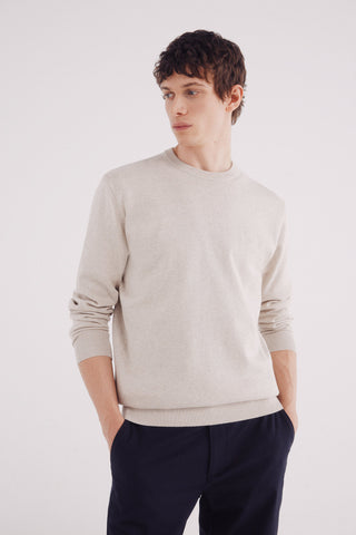 Sudadera Cuello Redondo con Logo Bordado