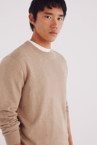Sudadera Cuello Redondo con Logo Bordado