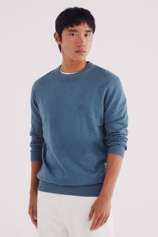 Sudadera Cuello Redondo con Logo Bordado