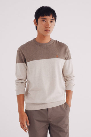 Sudadera Cuello Redondo Color block