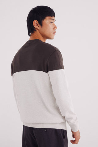 Sudadera Cuello Redondo Color Block