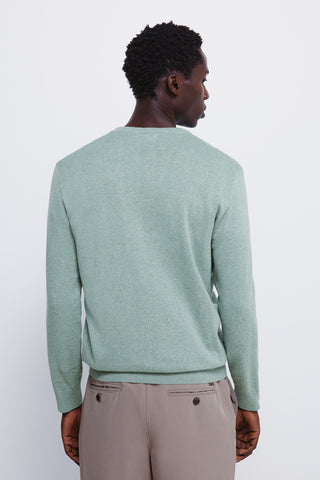 Sudadera Cuello V con Logo Bordado