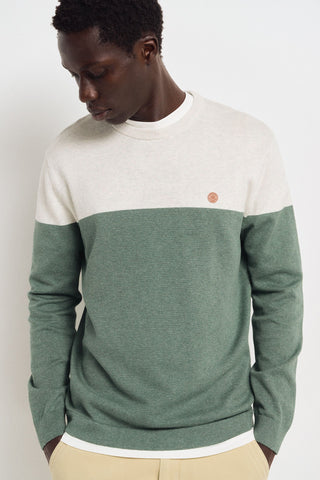 Sudadera Cuello Redondo Color Block