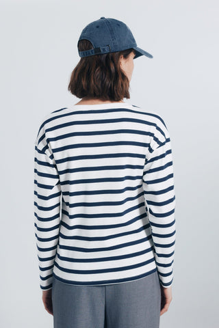 Camiseta Manga Larga con Estampado Rayas