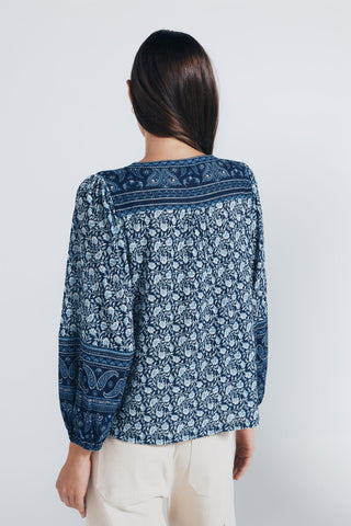 Blusa Manga Larga con Estampado Boho