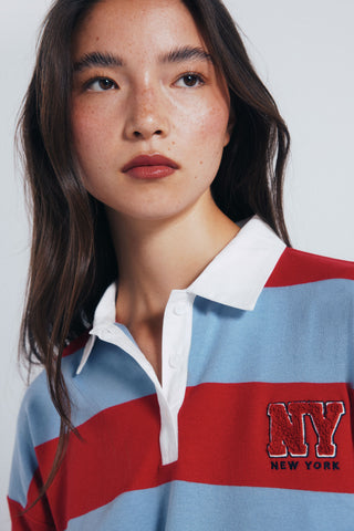 Polo Manga Larga con Detalle Bordado